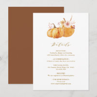 Rustic Fall Floral Pumpkin Wedding Details Gold