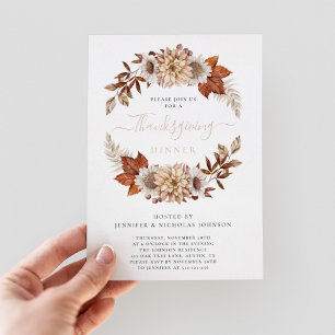 Rustic Fall Floral Thanksgiving Dinner