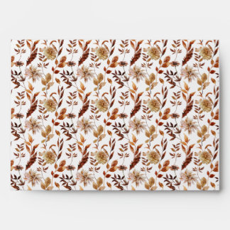 Rustic Fall Floral Thanksgiving Invitation Envelope