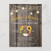Rustic Fall Floral Wreath Barnwood Bridal Shower