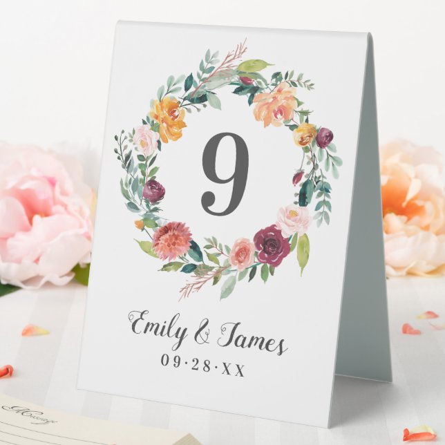 Rustic Fall Floral Wreath Wedding Monogram (In SItu (Wedding))