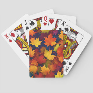 Rustic Fall Foliage Classic Playing Cards