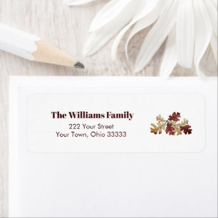 Rustic Fall Foliage Thanksgiving Return Address