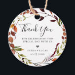 Rustic Fall Foliage Wreath Thank You Favour Tags<br><div class="desc">Rustic watercolor fall foliage wreath with matching pattern backing,  thank you favour tags. Tags feature beautiful painted leaves and branches in shades of brown,  orange and green.</div>