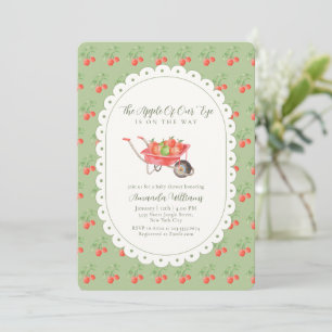 Rustic Fall Harvest Apple Of Our Eye Baby Shower Invitation
