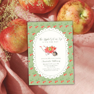 Rustic Fall Harvest Apple Of Our Eye Baby Shower Invitation