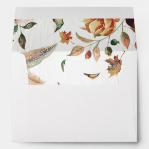 rustic fall harvest country wedding floral envelopes