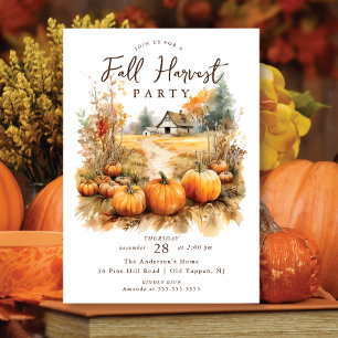 Rustic Fall Harvest Thanksgiving Invitation