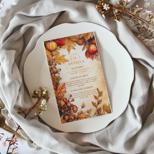 Rustic Fall Harvest Wedding Enclosure Card