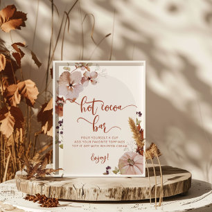 Rustic fall hot cocoa bar poster