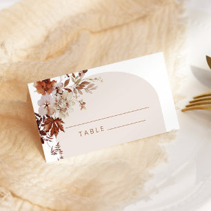 Rustic fall in love wedding place cards