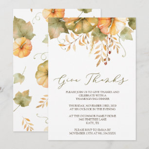 Rustic Fall Invite Thanksgiving Invitation