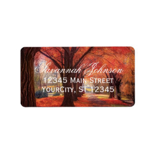 Rustic Fall Leaves Autumn Custom Address Labels