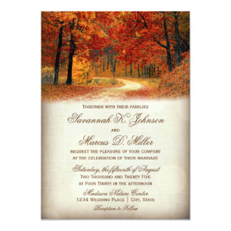 autumn wedding invitations
