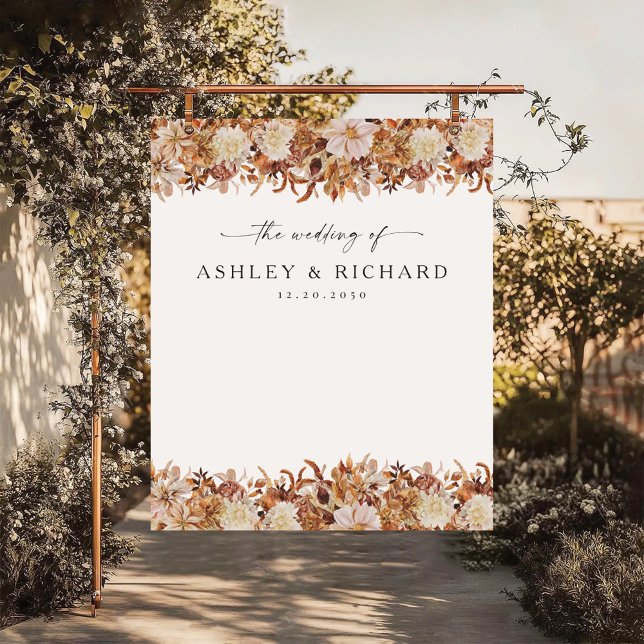 Rustic Fall Leaves Wedding Backdrops Tapestry (Creator Uploaded)