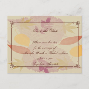 Rustic Fall Leaves Wedding Save the Date