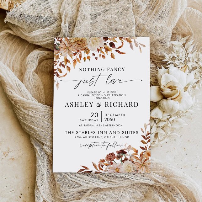 Rustic Fall Leaves Wedding Wedding Invitation  (Creator Uploaded)