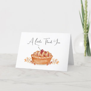 Rustic Fall Little Cutie Pie Cherry Baby Shower  Thank You Card