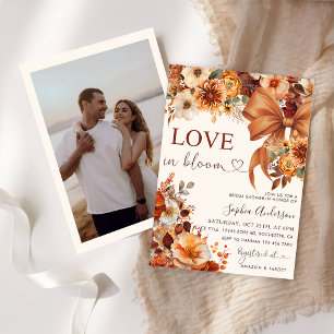Rustic Fall Love In Bloom  Bridal Shower Photo  Invitation