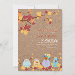 Rustic Fall Mason Jars Invitation