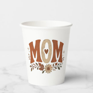Rustic Fall Mum Floral Autumn Love Paper Cups