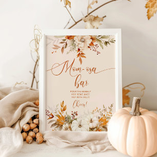 Rustic fall mum-osa bar poster