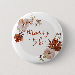 Rustic fall Mummy to be Button