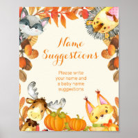 Rustic Fall Pumpkin Animal Name Suggestions.