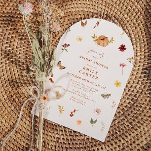 Rustic Fall Pumpkin Bridal Shower Arch Invitation