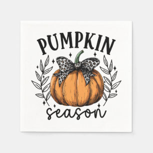 Rustic Fall Pumpkin Season Party Napkin