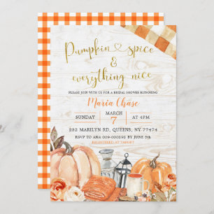 Rustic Fall Pumpkin Spices and Everything Nice Invitation