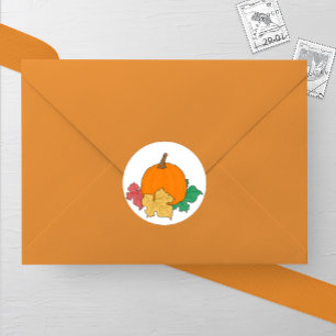Rustic Fall Pumpkin Wedding Favor Sticker