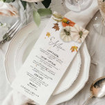 Rustic Fall Pumpkin Wedding Menu<br><div class="desc">These Wedding Menu Cards blend beautifully with rustic tablescapes,  adding a magical,  heartwarming touch to your wedding feast. Elevate your wedding experience—charm your guests and create memories that will last a lifetime. Matching items in our Rustic Fall Wedding Collection</div>