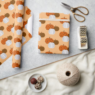 Rustic Fall Pumpkins Wrapping Paper