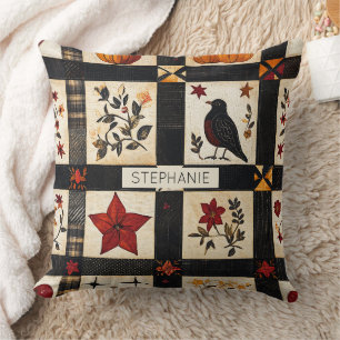 Rustic Fall Quilt Pattern   Farmhouse Patchwork Cushion