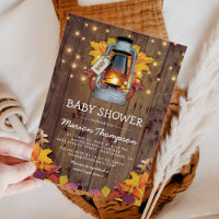 Rustic Fall String Twinkle Lights Baby Shower