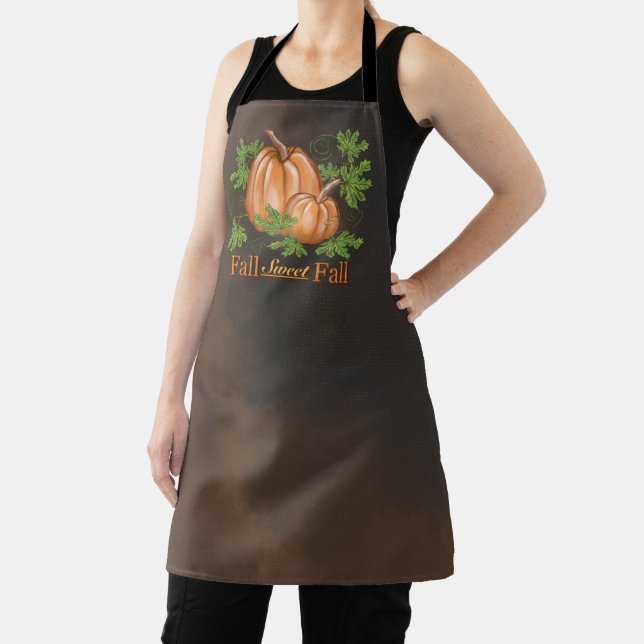 Rustic Fall Sweet Fall Pumpkins Apron (Insitu)