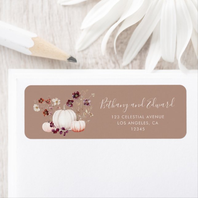 Rustic Fall Taupe Floral Pumpkin Wedding (Insitu)