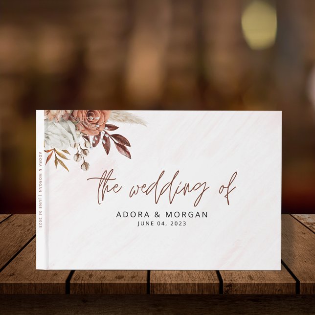 Rustic Fall Terracotta Boho Wedding Guest Book (Creator Uploaded)