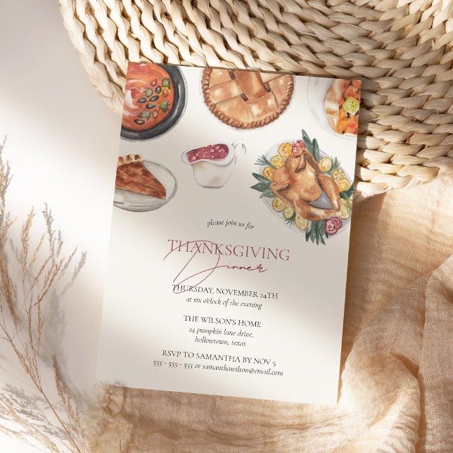 Rustic Fall Thanksgiving Dinner  Invitation (Creator Uploaded)