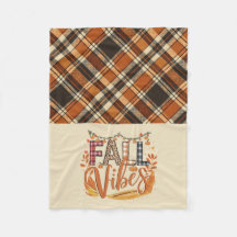 Rustic Fall Vibes Burnt Orange Plaid Print Autumn