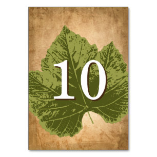 Rustic Fall Wedding Ideas Table Number Cards