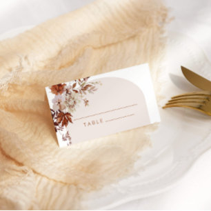 Rustic fall wedding place cards