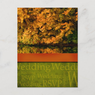 Rustic Fall Wedding Postcard