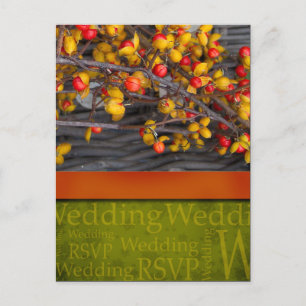 Rustic Fall Wedding Postcard