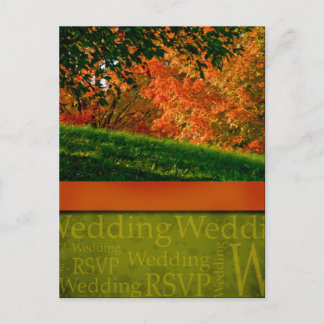 Rustic Fall Wedding Postcard