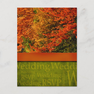 Rustic Fall Wedding Postcard