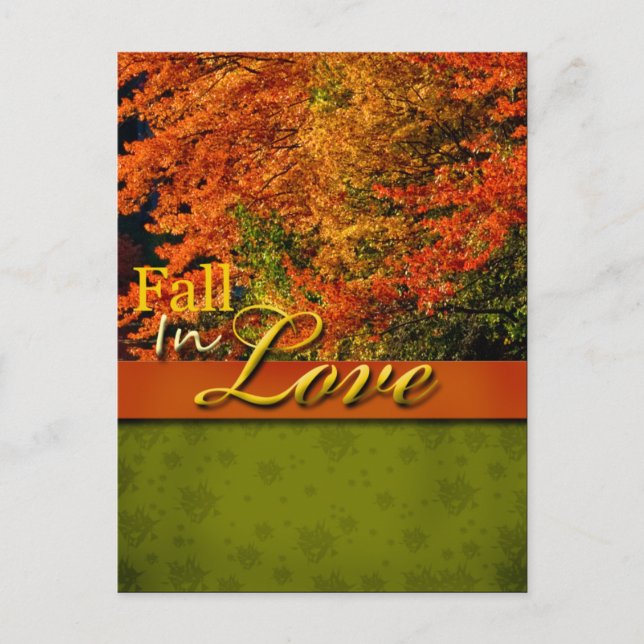Rustic Fall Wedding Postcard (Front)