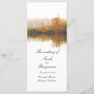 Rustic Fall Wedding Programs Programme