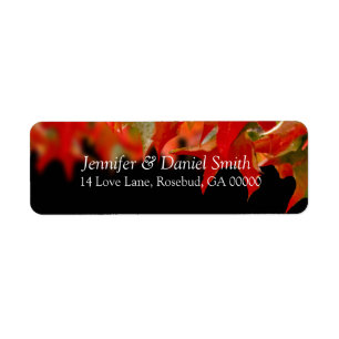 Rustic Fall Wedding Return Address Labels